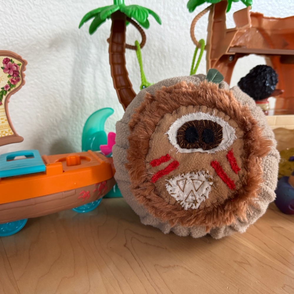 Adorable Brown and Tan Stuffed Coconut Toy Moana-inspired